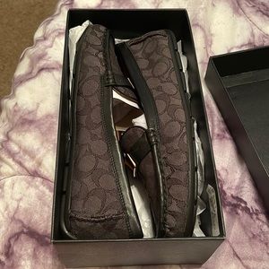Size 11 black Coach loafers